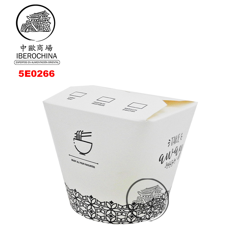 ENVASE PAPEL BLANCO 炒面外賣盒(白) 750ml/350u/1