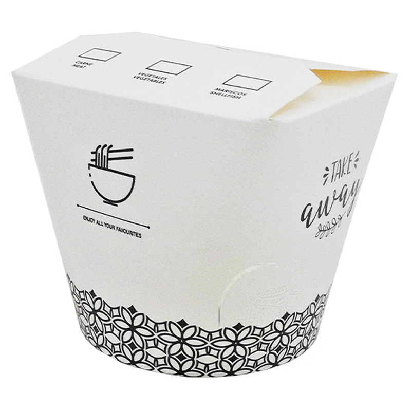 [900365/5E0266] ENVASE PAPEL BLANCO 炒面外賣盒(白) 750ml/350u/1