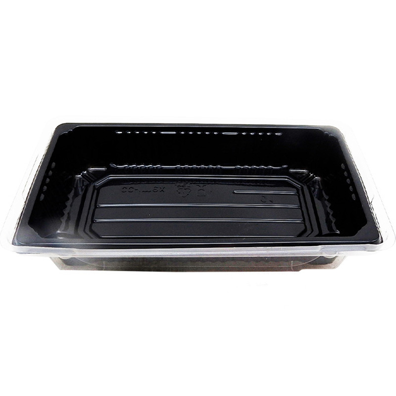 [900375/5E8130] ENVASE SUSHI NEGRO 纯黑色(B-01)(0.4)寿司盒 600u/1 (160*90*50mm)