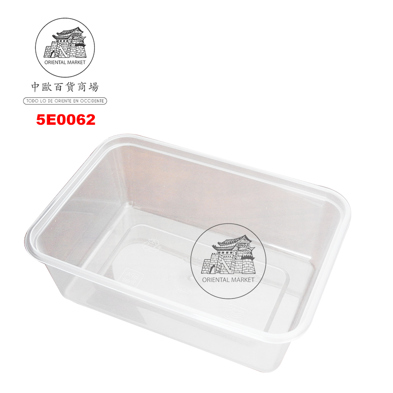 ENVASE CUADRADO PLASTICO 塑料方形外卖盒 650cc/500u/1
