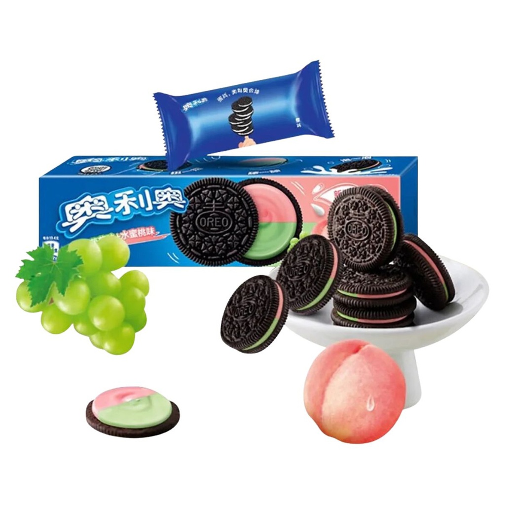[502118/5G0454] GALLETA SABOR UVA & MELOCOTON *OREO* 奧利奧葡萄水蜜桃饼干 97g/24
