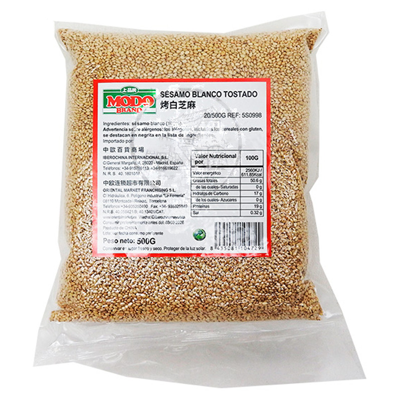 [502697/5S0998] SESAMO BLANCO TOSTADO *MODO* 上品烤白芝麻 500g/20