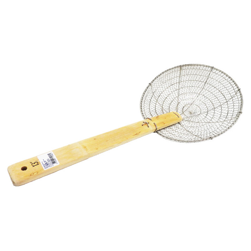 [900801/HL1072] ESPUMADERA HIERRO *HK* 木柄铁炸厘 31cm/50