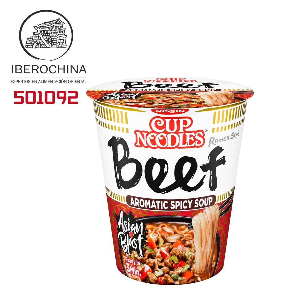 RAMEN CUP TERNERA 5 ESPECIA *NISSIN* 五香牛肉杯面 64g/8