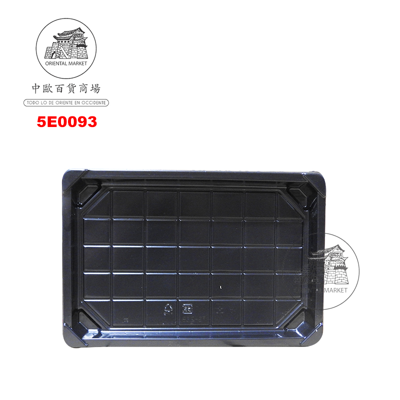 ENVASE SUSHI NEGRO TS-2.0B 黑底寿司盒 (225X153X18mm)/600