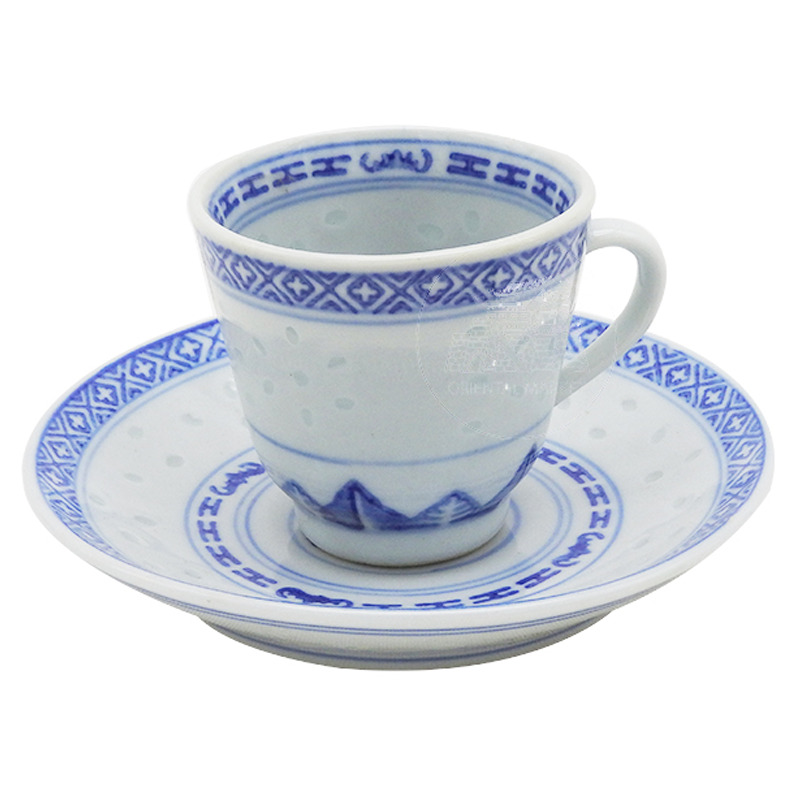 [900863/MTD29A] TAZA TE CON MANGO Y PLATITO 青龙米通茶杯连碟带柄 (3吋)