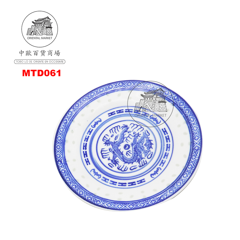 PLATO REDONDO PORCELANA 青龙米通圆盘 15.24cm/144