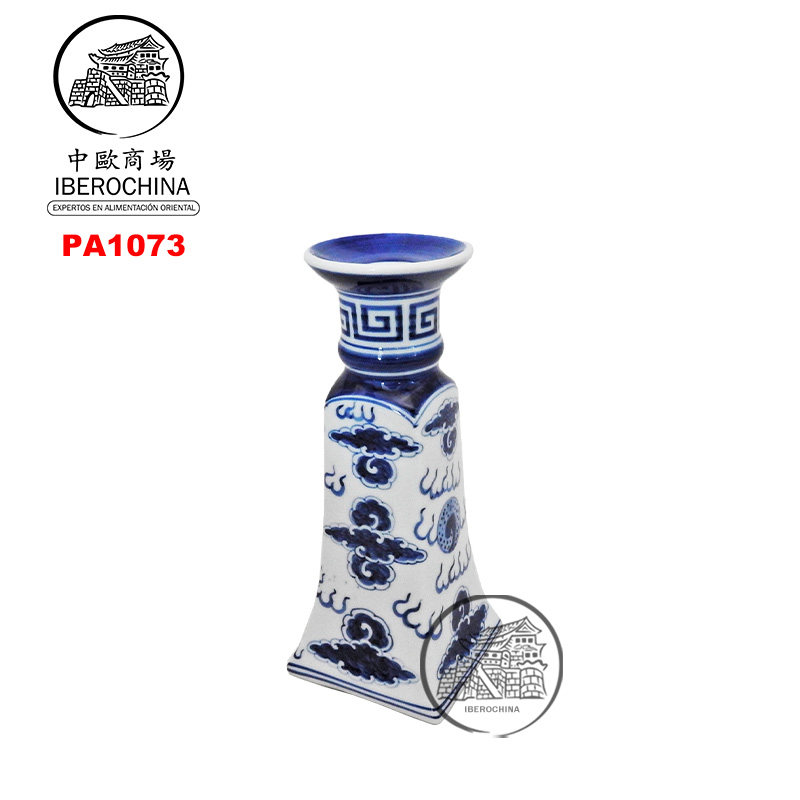 CANDELABRO CUADRADO AZUL 泰蓝瓷大方型蜡烛台 /25