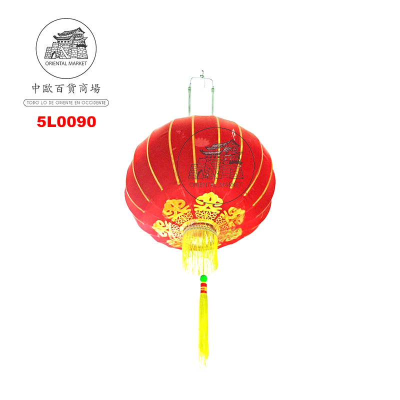 LAMPARA GLOBO *18* (60cm) (单个)红绸灯 /40