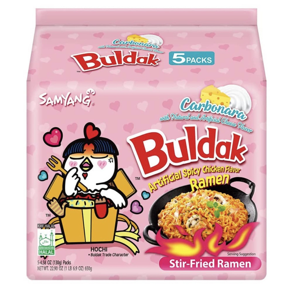 RAMEN BULDAK CARBONARA 5-PACK *SAMYANG* 三养奶油火鸡面五连包 130g/5u/8