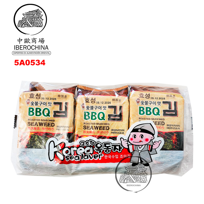 SNACK ALGA BBQ *OCK-DONG-JA* 玉童子烧烤味海苔 4,5g/3u/24