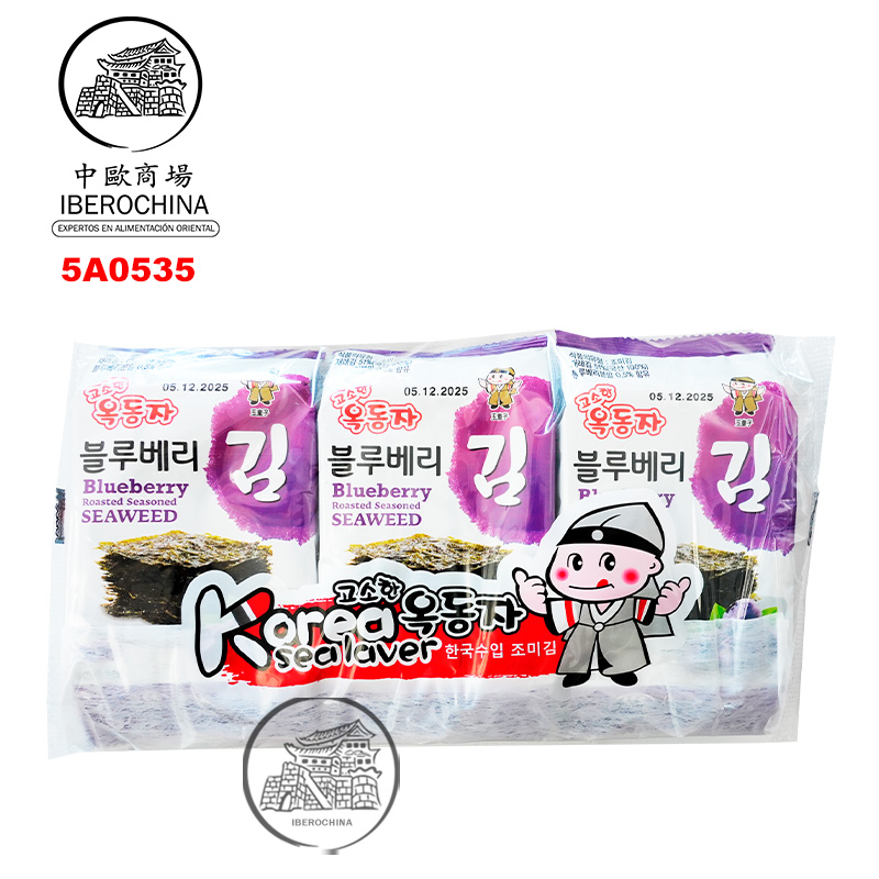 SNACK ALGA ARANDANO *OCK-DONG-JA* 玉童子蓝莓味海苔 4g/3u/24