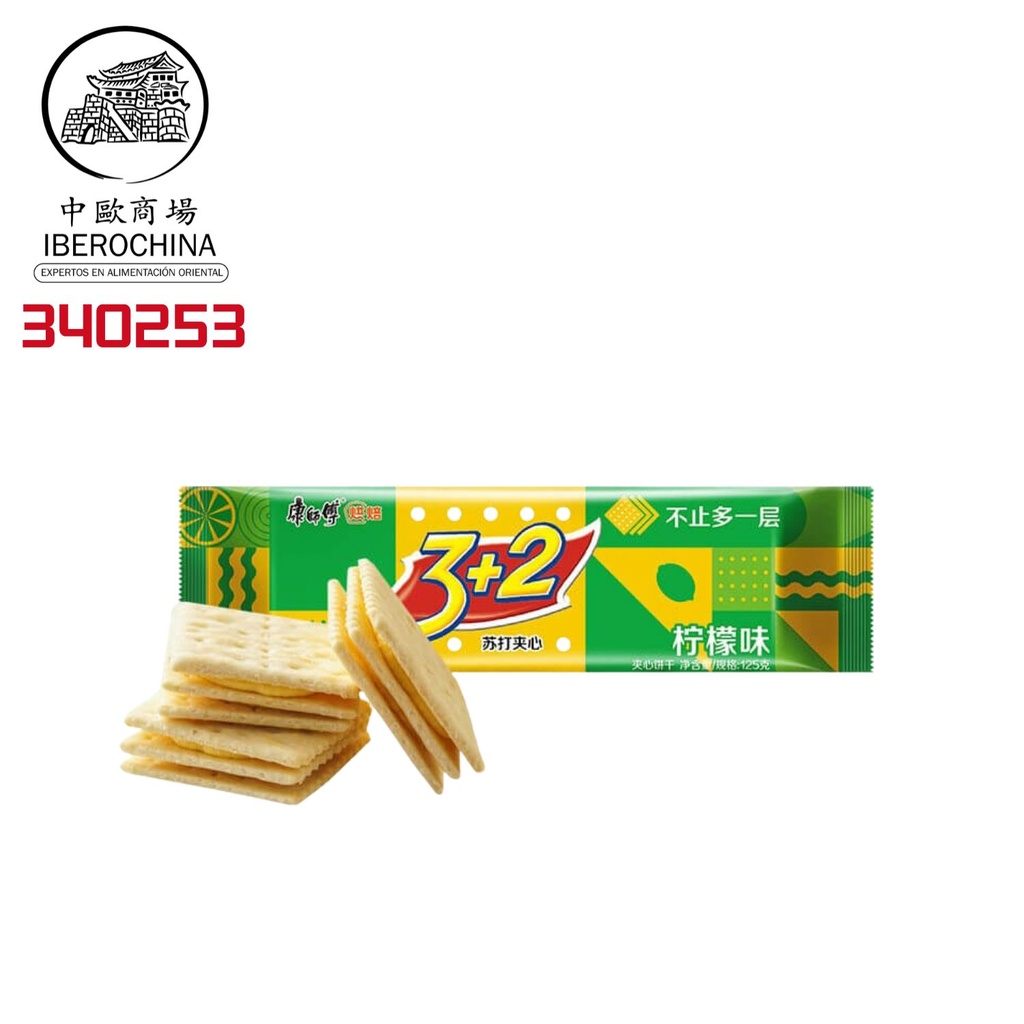 GALLETA DE LIMON *MR KONG* 康师傅柠檬味苏打夹心饼干 125g/24