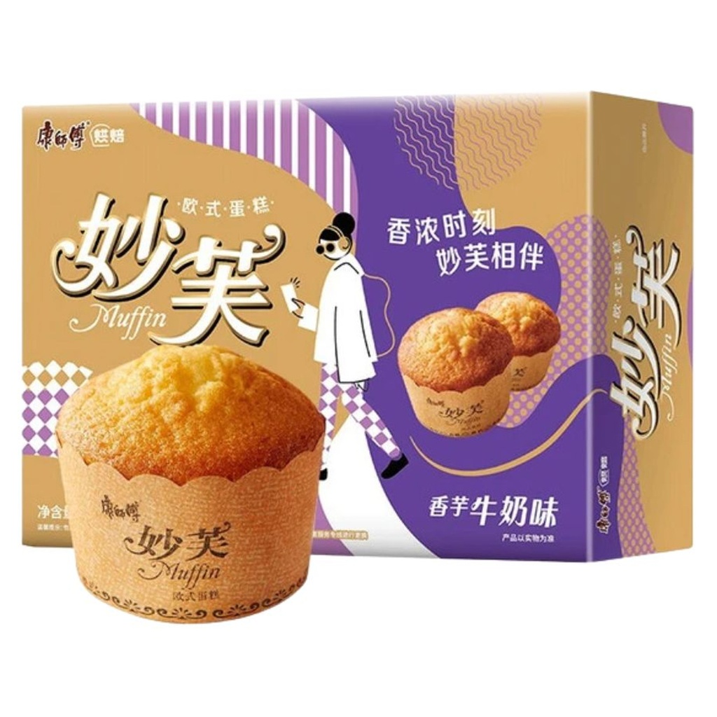 [502988/340254] TARTA DE TARO LECHE *KANGSHIFU* 康师傅香芋牛奶味妙芙蛋糕 96g/24