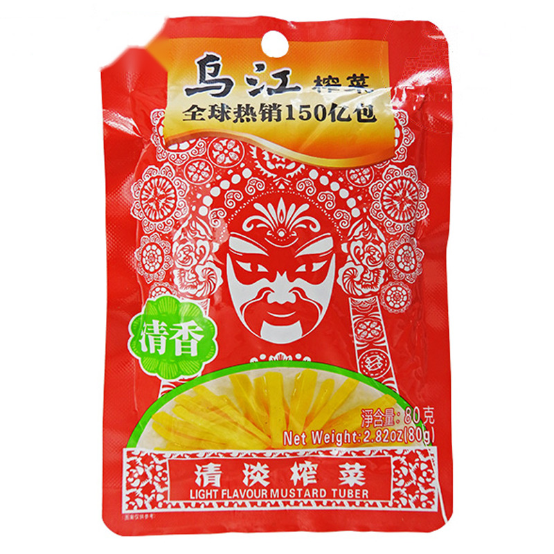 [501246/5V0181] MOSTAZA CONSER. SABOR LIGERO *WUJIANG* 乌江清淡榨菜 80g/100