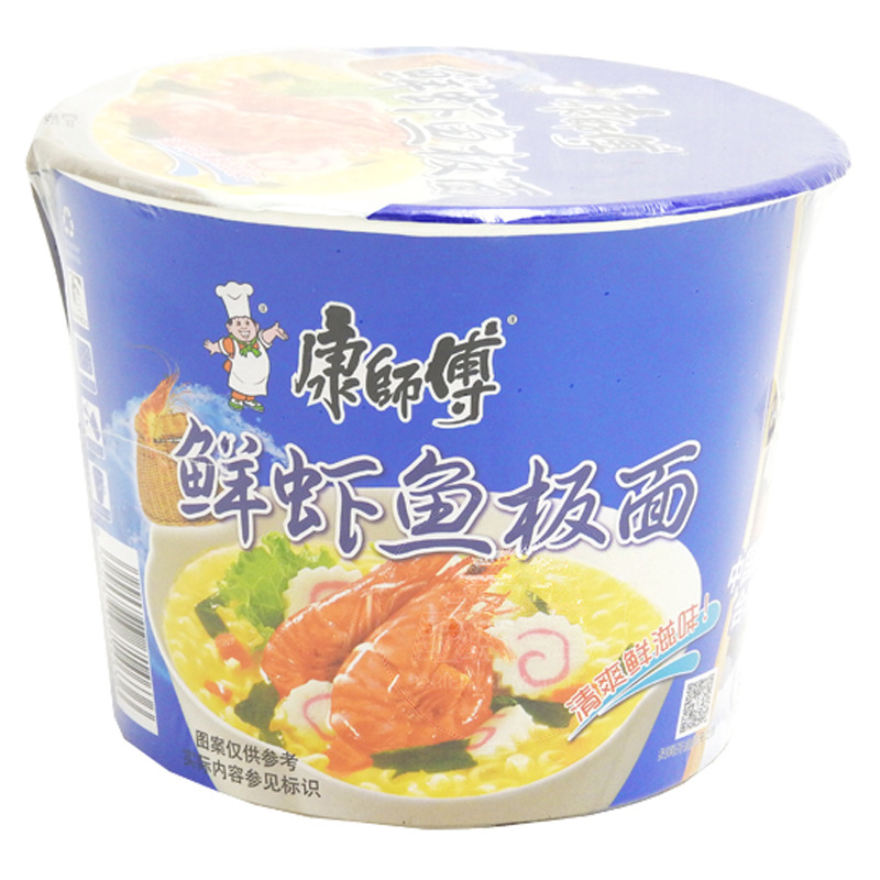FIDEO BOWL MARISCO *KANGSHIFU* 康师傅鲜虾鱼板碗面 101g/12