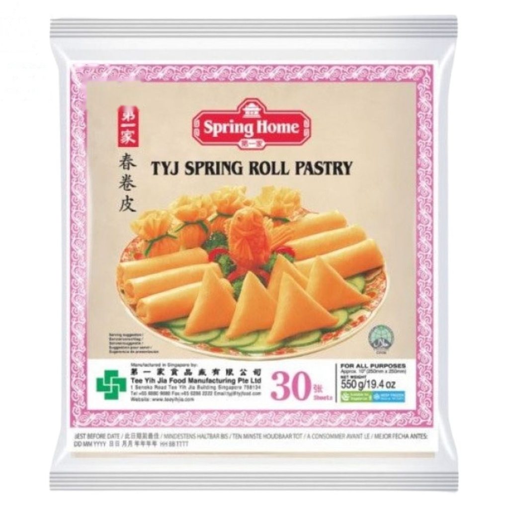 [200391/2P0067] PASTA ROLLO 30H (250mm) CONGELADA *SPRING HOME* 第一家冻春卷皮 550g/30