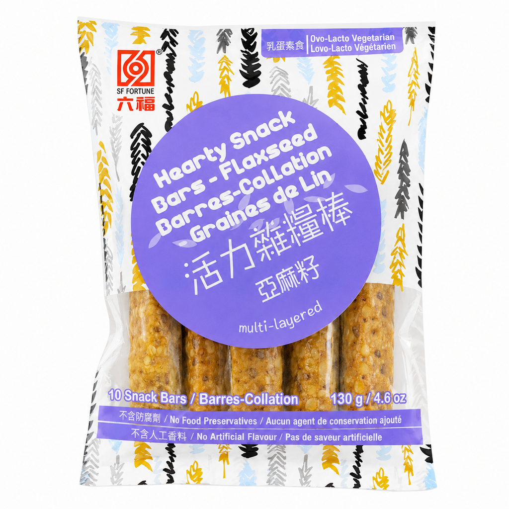 [501666/5B0807] BARRA CEREALES SEMILLA *SIX FORTUNE* 六福活力亚麻籽雜糧棒 130g/12