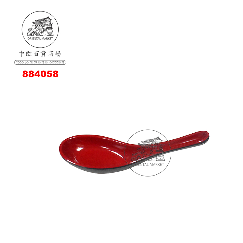 CUCHARA PLASTICA *0008* 塑紅黑湯匙 /800
