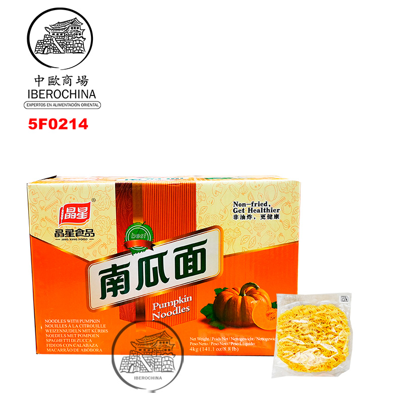 FIDEO CON CALABAZA *JING XING* 晶星南瓜面 80g/50u/1