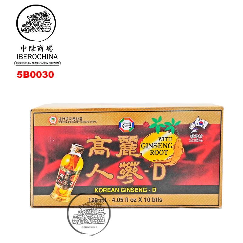 BEBIDA GINSENG *WANG* 韩国WANG人参饮料 120ml/50