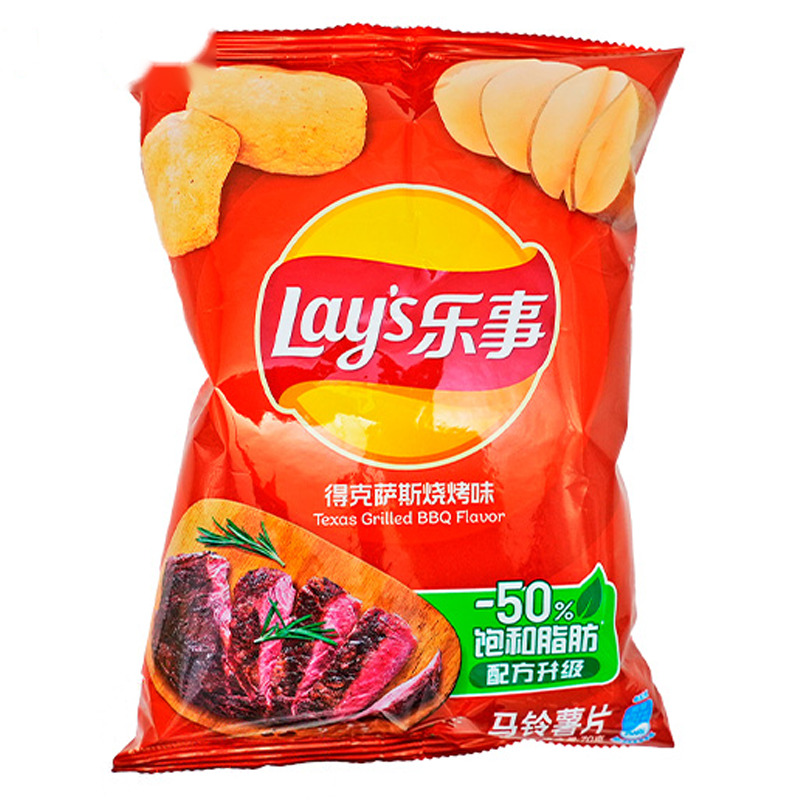 [502965/614038] CHIPS PATATA BARBACOA TEXAS *LAYS* 乐事薯片德克萨斯烧烤味 70g/22