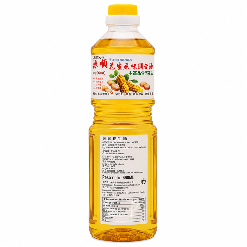 [501530/5A0259] ACEITE VEGETAL *YUNSHUN* 源顺调和花生油 660ml/12