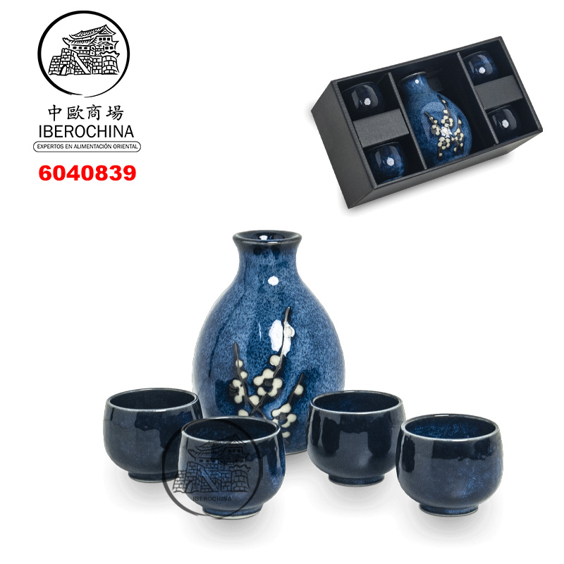 SAKE SET 蓝色清酒5件套装 300ml/24