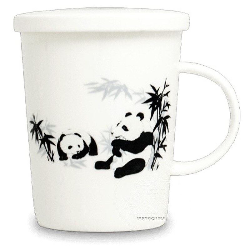 [900576/6007487] TAZA TE CON FILTRO 白色底熊猫带盖过滤马克杯 /36