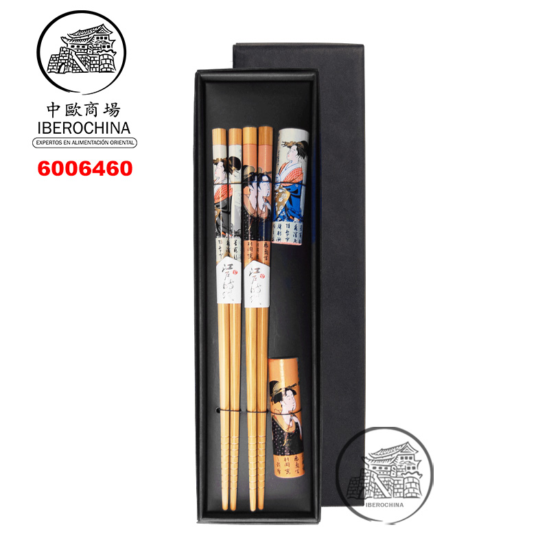 SET PALILLOS JAPONESES 艺伎筷子2人装 /200
