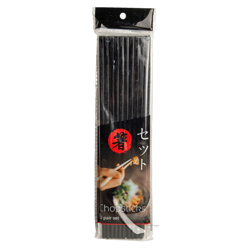 [900575/6006487] PALILLO NEGRO 黑色塑料筷子 10cm/100