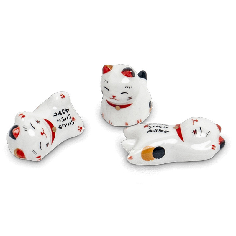 [900582/6009896] APOYO PARA PALILLOS 招财猫筷子架 5cm/480