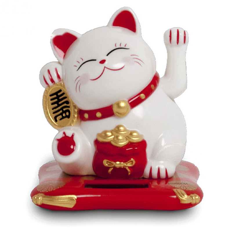 [900608/6095177] GATO SUERTE SOLAR 太阳能白色小招财猫 /120