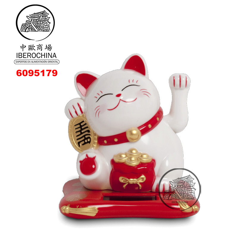 GATO SUERTE SOLAR 太阳能白色大招财猫 /120