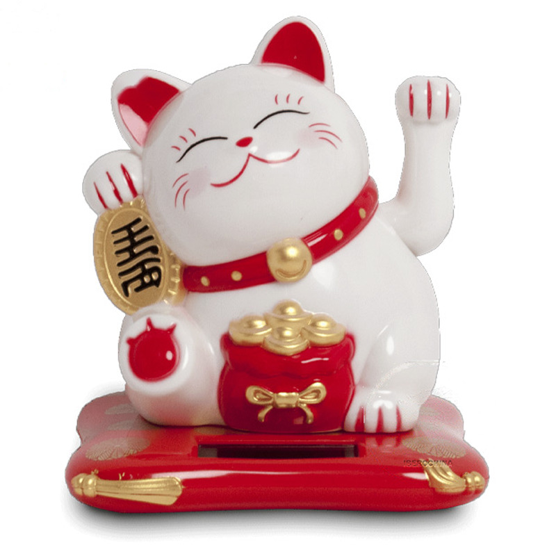 [900609/6095179] GATO SUERTE SOLAR 太阳能白色大招财猫 /120