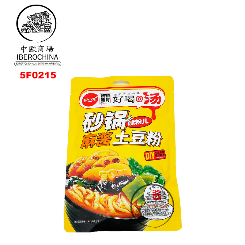 [502021/5F0215] FIDEO DE PATATA CON SALSA SÉSAMO 田小花砂锅麻酱土豆粉 327g/30