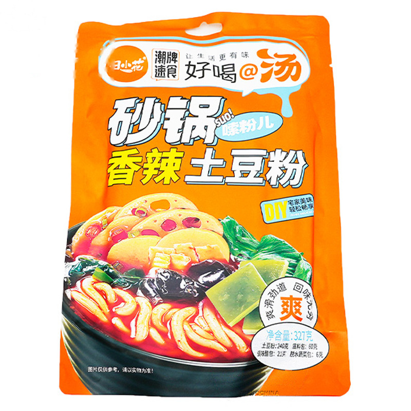 [502020/5F0216] FIDEO DE PATATA CON SALSA PICANTE 田小花砂锅香辣土豆粉 327g/30