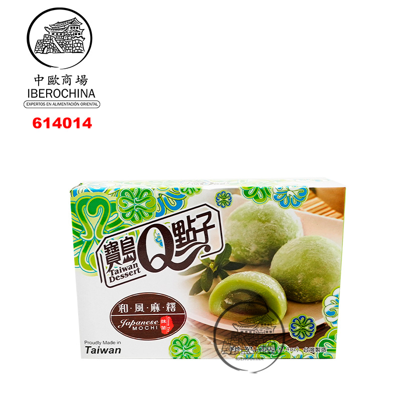MOCHI TE VERDE HEFENG *宝岛Q点子* 和风绿茶麻薯 210g/24