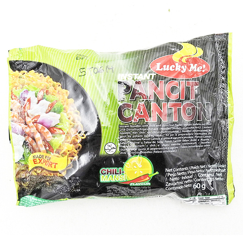 [502278/5T0614] NOODLE PANCIT CANTON CHILIMANSI *LUCKY ME* 辣青柠炒面 60g/24
