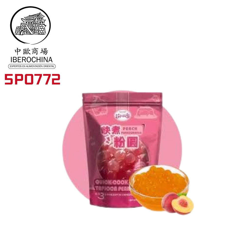PERLAS DE TAPIOCA SABOR MELOCOTÓN 筷来筷往蜜桃味快煮粉圆 250g/36