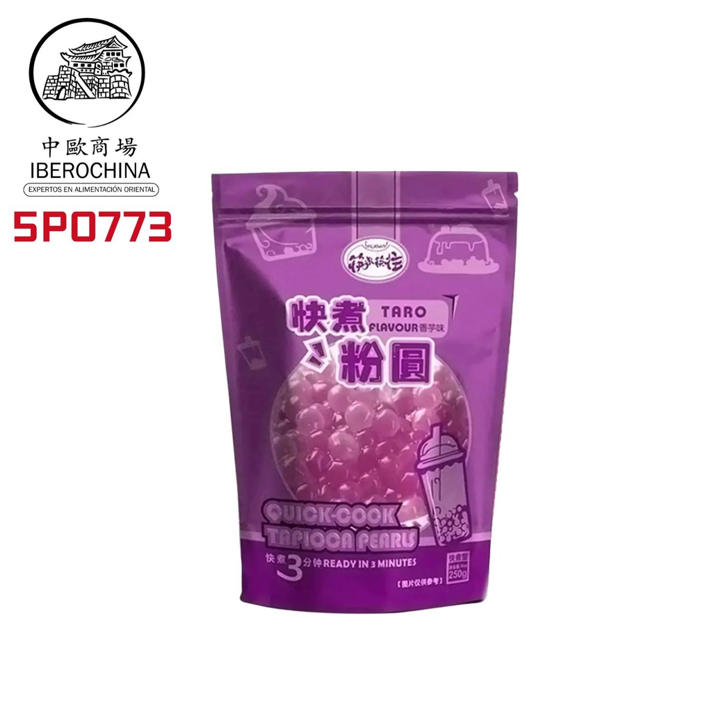 PERLAS DE TAPIOCA SABOR TARO 筷来筷往香芋味快煮粉圆 250g/36