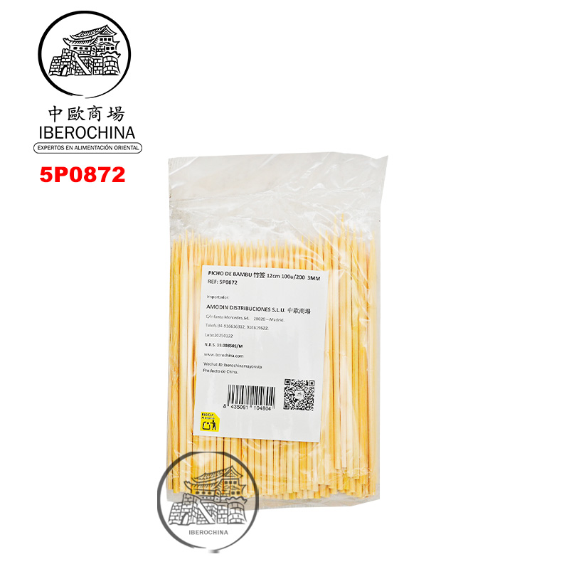 PINCHO BAMBU 竹串 R.3mm/12cm/100u/200