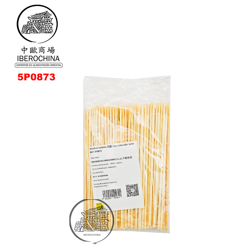 PINCHO BAMBU 3mm*15cm 竹串 100u/200