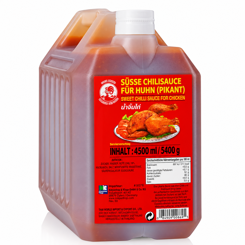 [502485/5S0438] SALSA CHILI DULCE *COCK* 鸡标甜辣鸡汁 4,5L/3
