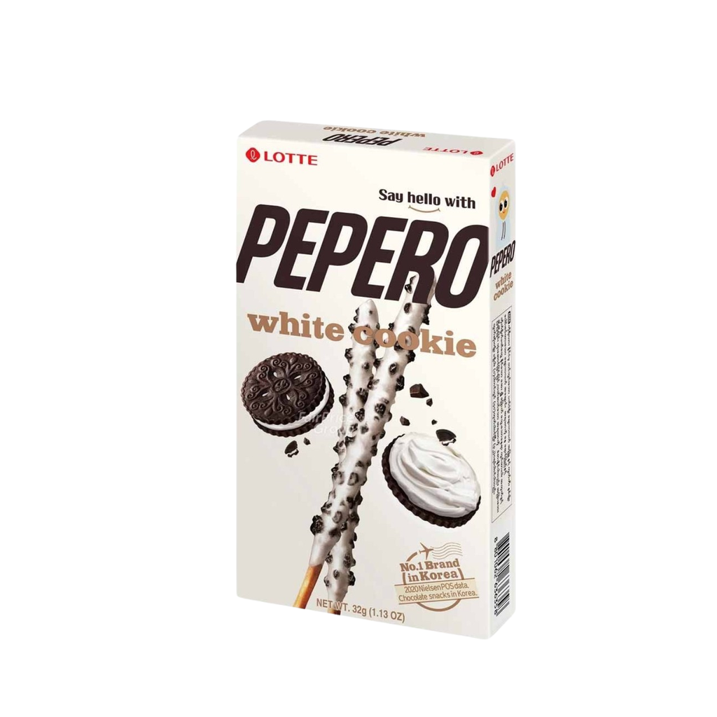 [502384/5P0889] PEPERO CHOCO BLANCO COOKIE *LOTTE* 韩国白巧克力棒 32g/40