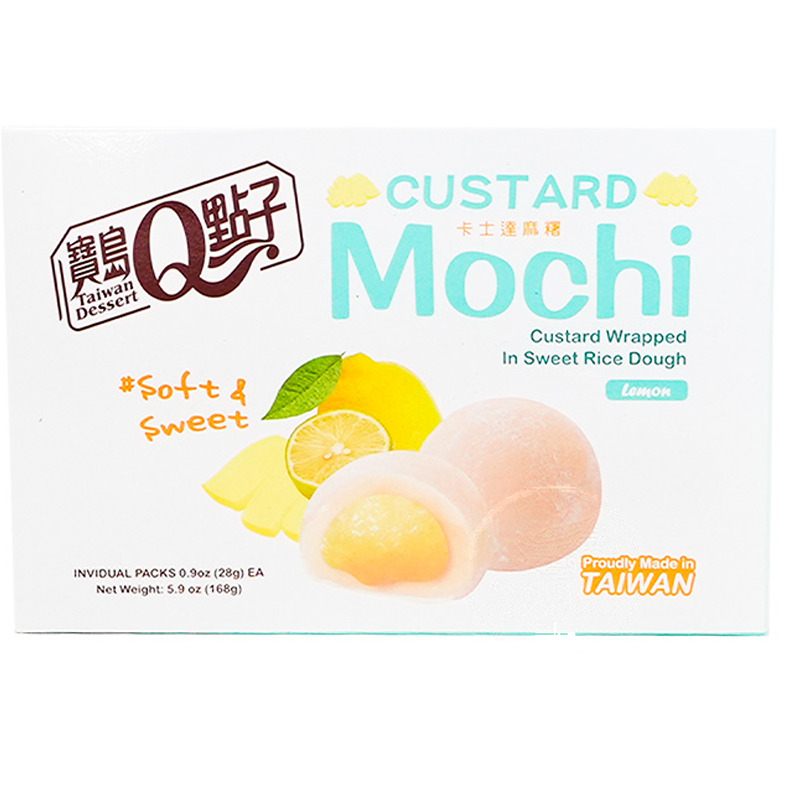 [502241/5P0828] MOCHI LIMON CUSTARD *宝岛Q点子* 柠檬麻薯 168g/24
