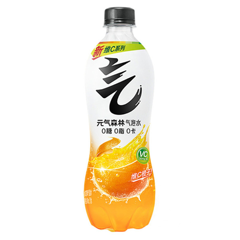 [501703/5B0432] BEBIDA DE SODA SIN AZÚCAR SABOR A NARANJA CON VITAMINA C *YQSL* 元气森林维C橙子无糖苏打气泡水 480ml/15