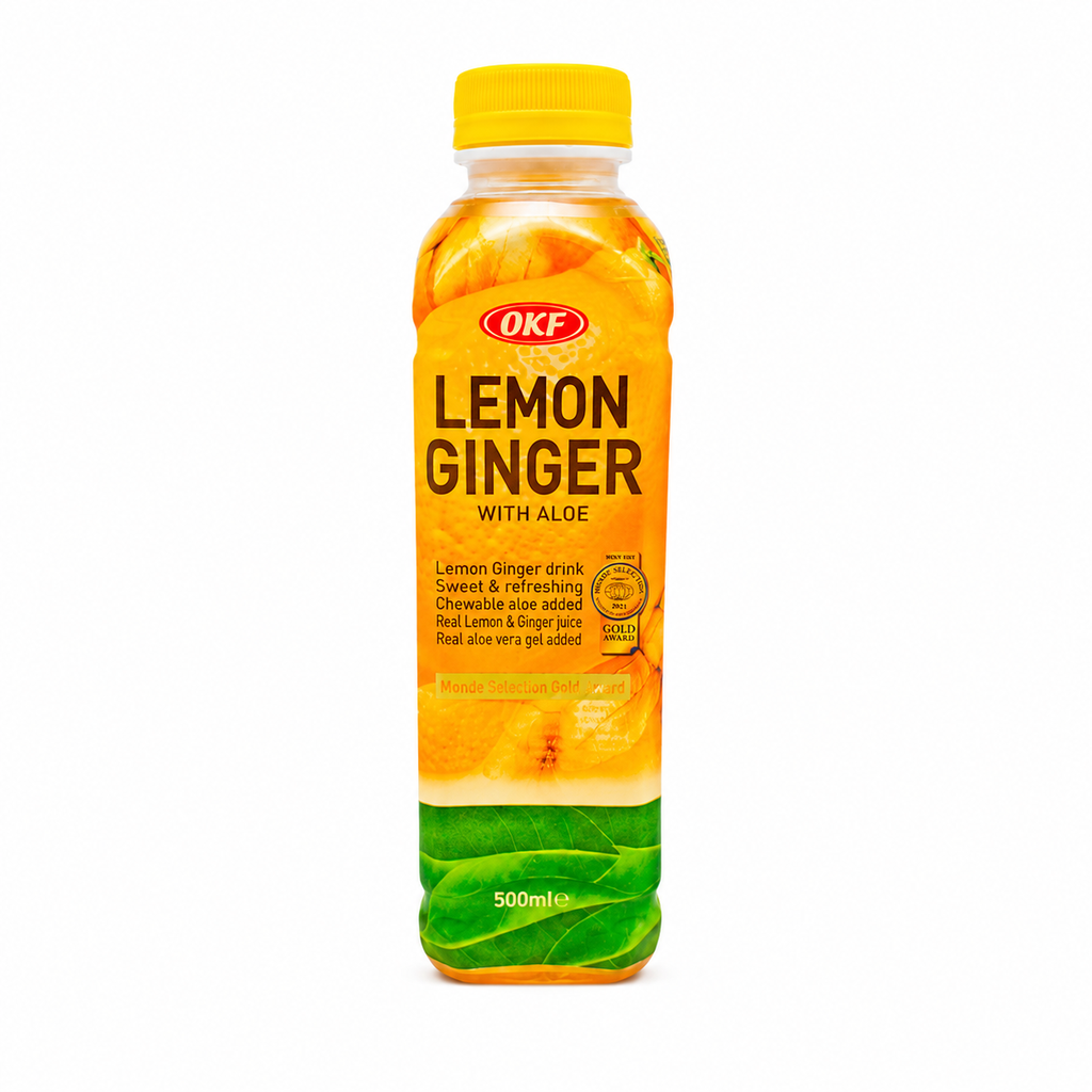 BEBIDA ALOE VERA LIMON & JENGIBRE *OKF* 柠檬姜汁芦荟饮料 500ml/20