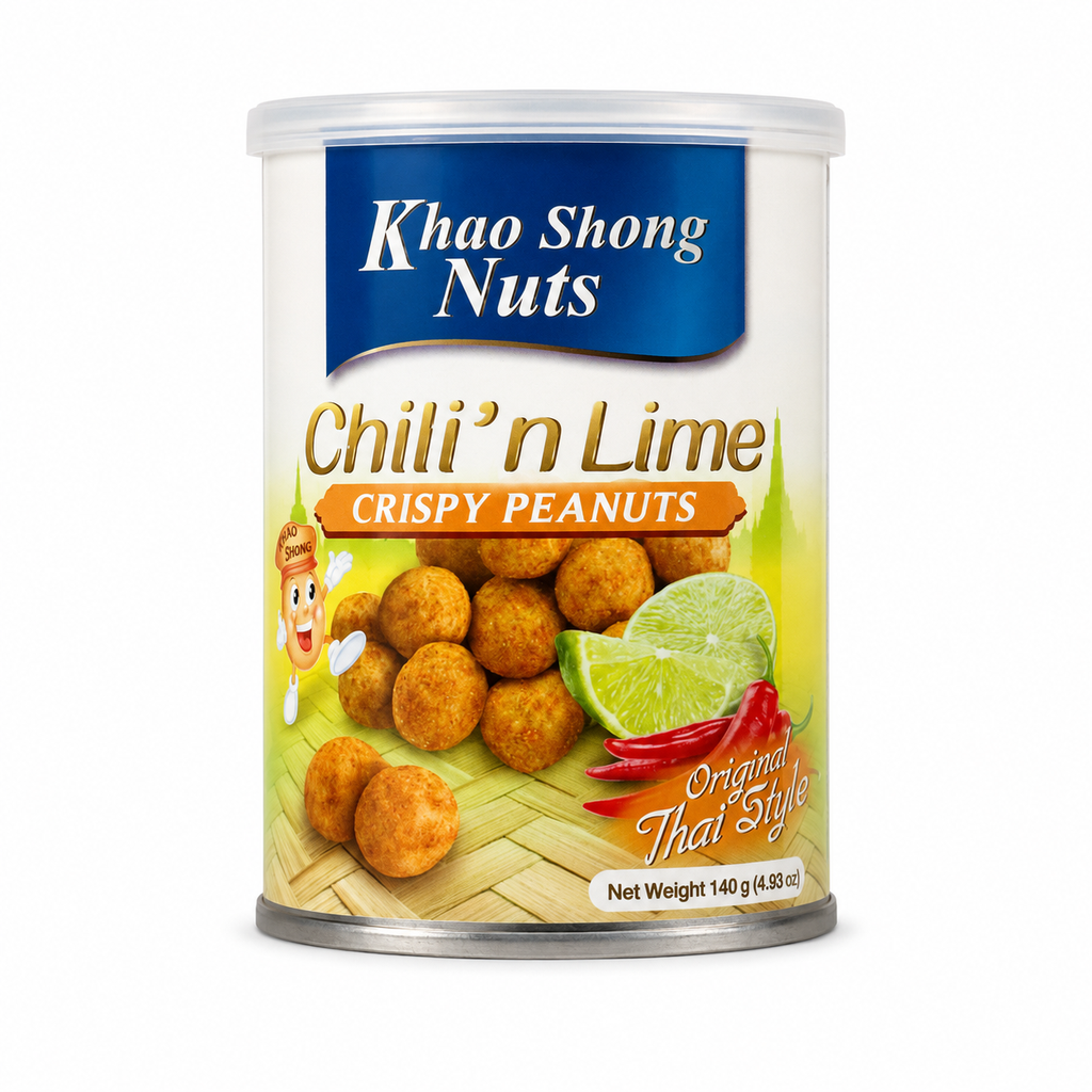CACAHUETES SABOR CHILI LIMA *KHAO SHONG NUTS* 辛辣青柠味花生 144g/24