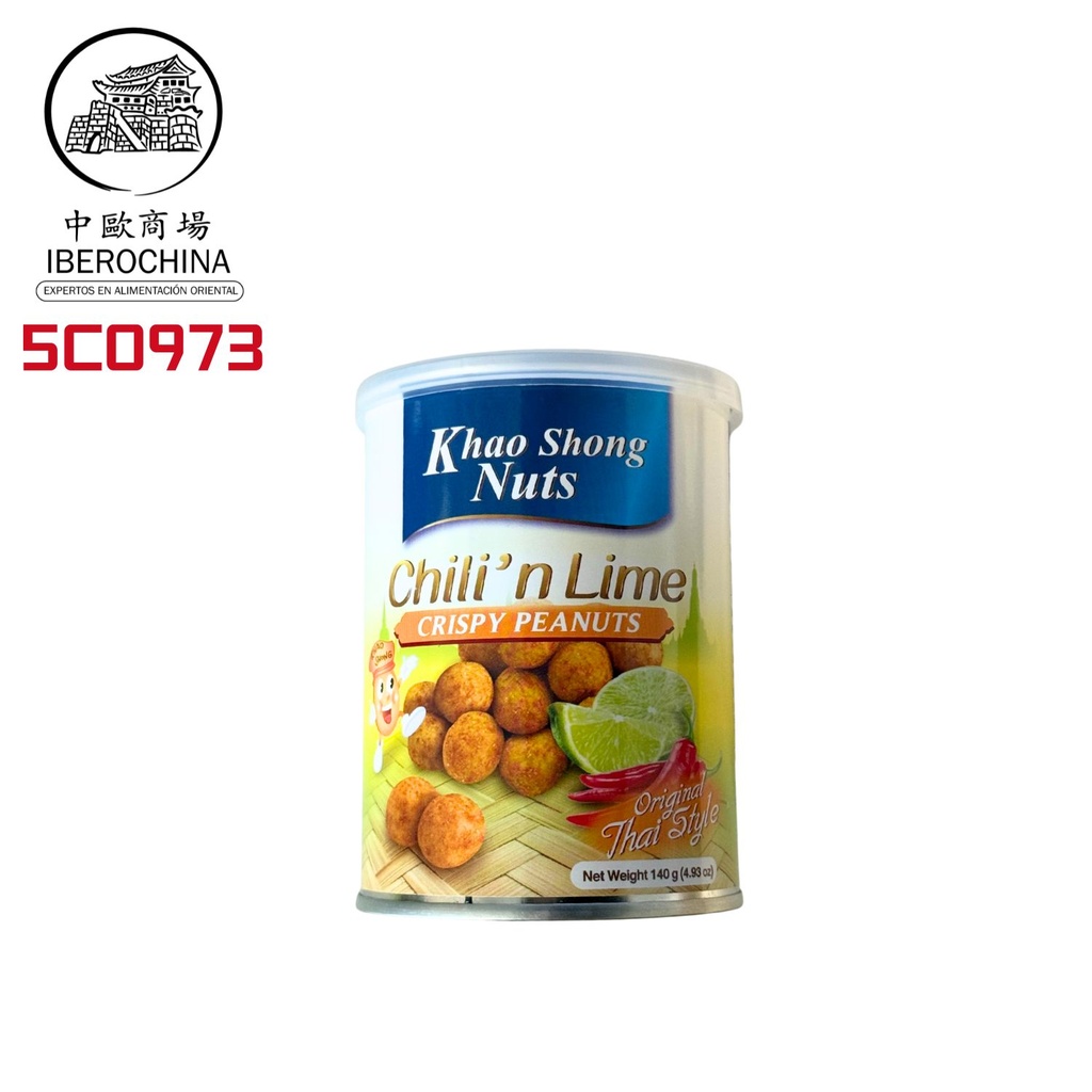 CACAHUETES SABOR CHILI LIMA *KHAO SHONG NUTS* 辛辣青柠味花生 144g/24